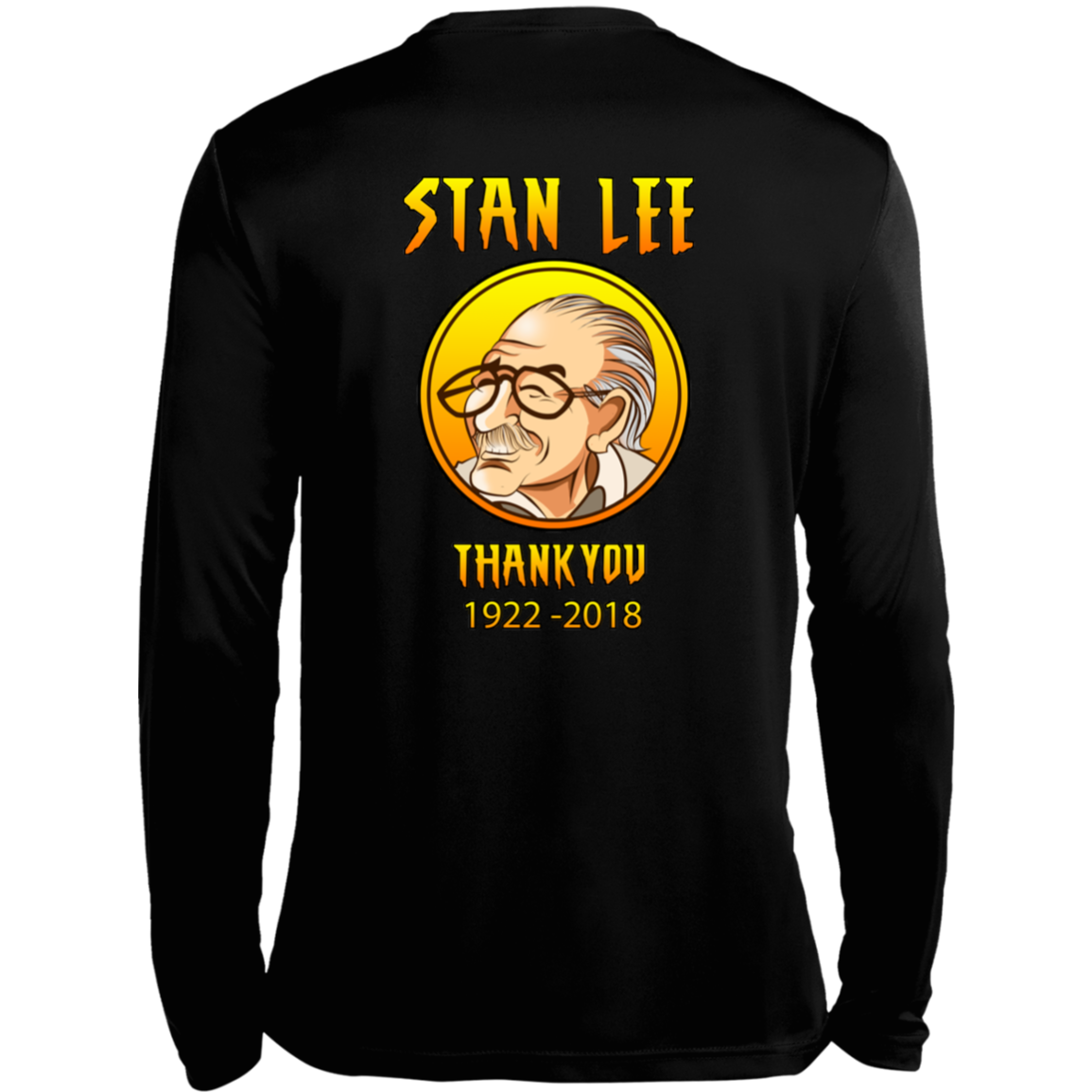 ArtichokeUSA Character and Font design. Stan Lee Thank You Fan Art. Let's Create Your Own Design Today. Long Sleeve Moisture-Wicking Tee