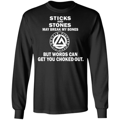 Artichoke Fight Gear Custom Design #19. Sticks and Stones. 100% Cotton Long Sleeve