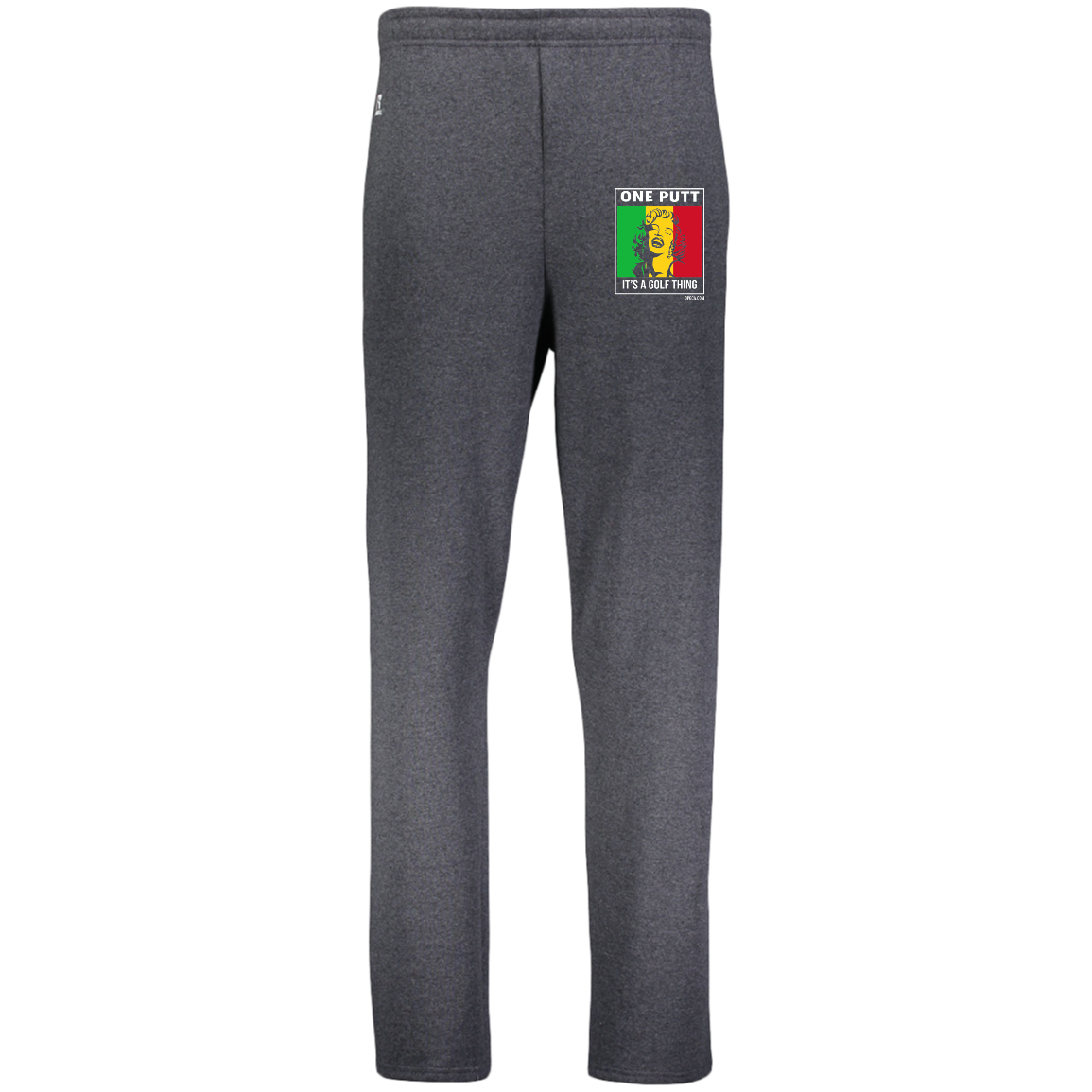OPG Custom Design #22. One Putt / One Love Parody with Fan Art. Female Edition. Youth Dri-Power Open Bottom Pocket Sweatpants