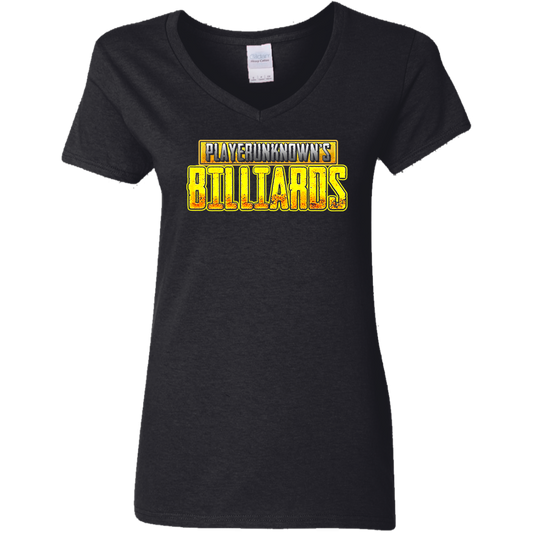 The GHOATS Custom Design. #27 PlayerUnknown's Billiards. PUBG Parody. Ladies' Basic V-Neck T-Shirt