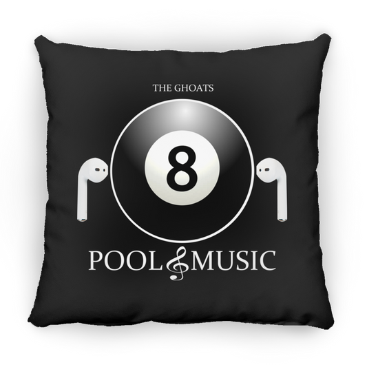The GHOATS Custom Design. #19 Pool & Music. Large Square Pillow