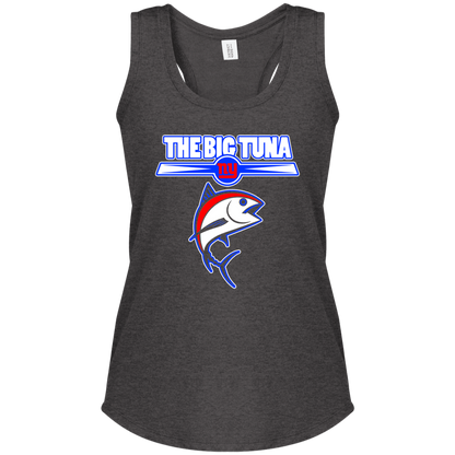 ArtichokeUSA Custom Design. The Big Tuna. Bill Parcell Tribute. NY Giants Fan Art. Ladies' Tri Racerback Tank