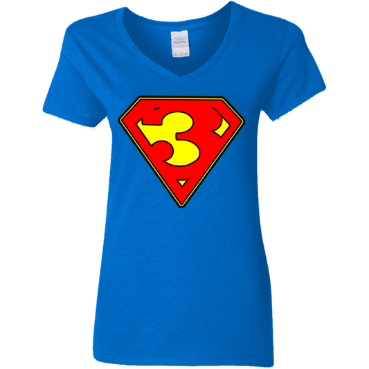 The GHOATS Custom Design. #38 Super 3. APA League. Ladies' Basic V-Neck T-Shirt