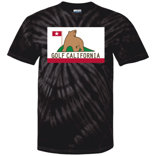OPG Custom Design #14. Golf California. California State Flag. 100% Cotton Tie Dye T-Shirt