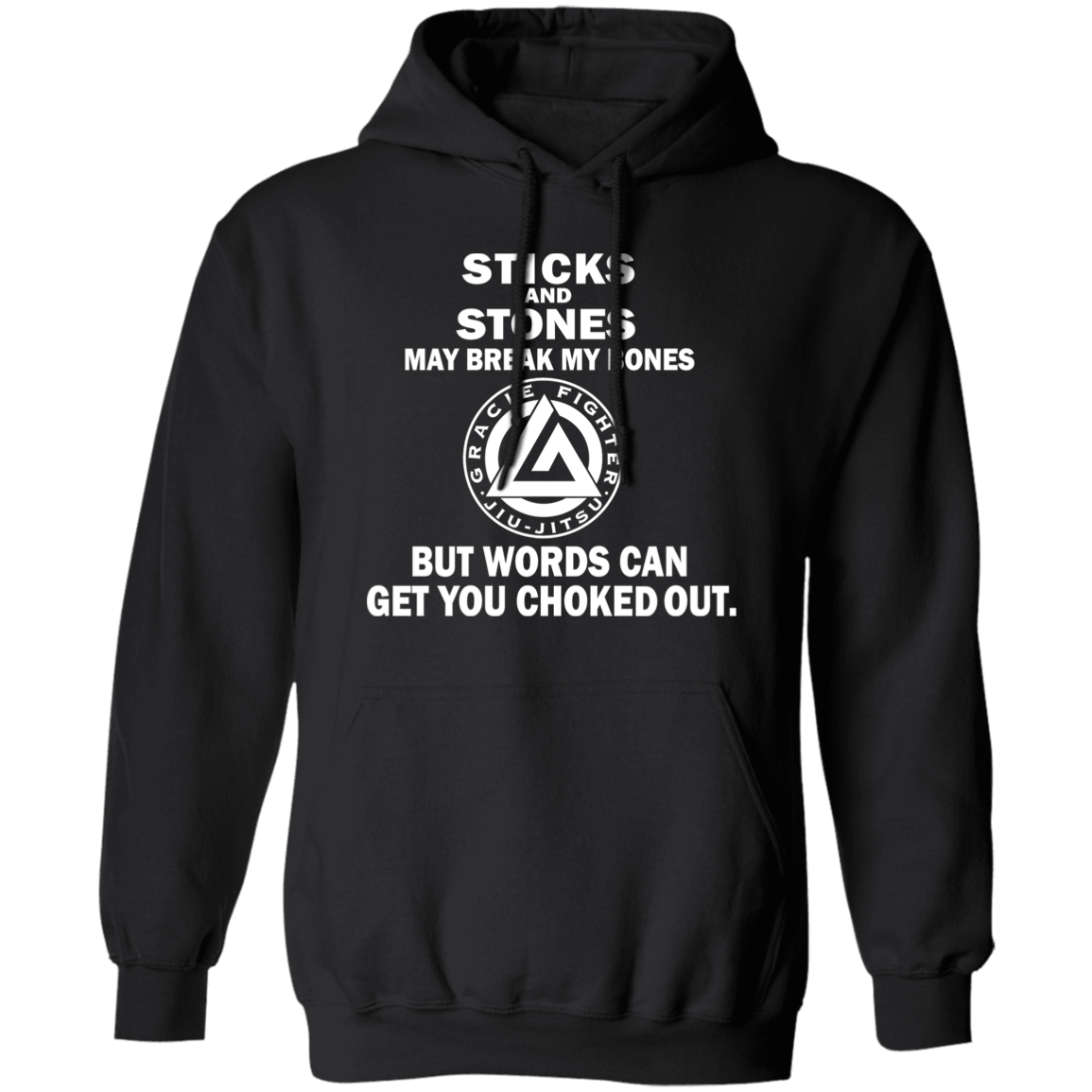 Artichoke Fight Gear Custom Design #19. Sticks and Stones. 50/50 Blend Pullover Hoodie