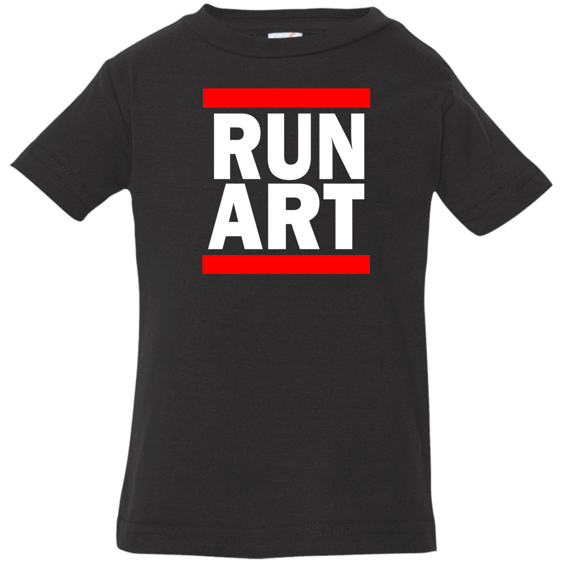 ArtichokeUSA Custom Design. RUN ART.  RUN DMC Parody. Infant Jersey T-Shirt