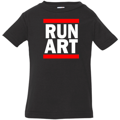 ArtichokeUSA Custom Design. RUN ART.  RUN DMC Parody. Infant Jersey T-Shirt