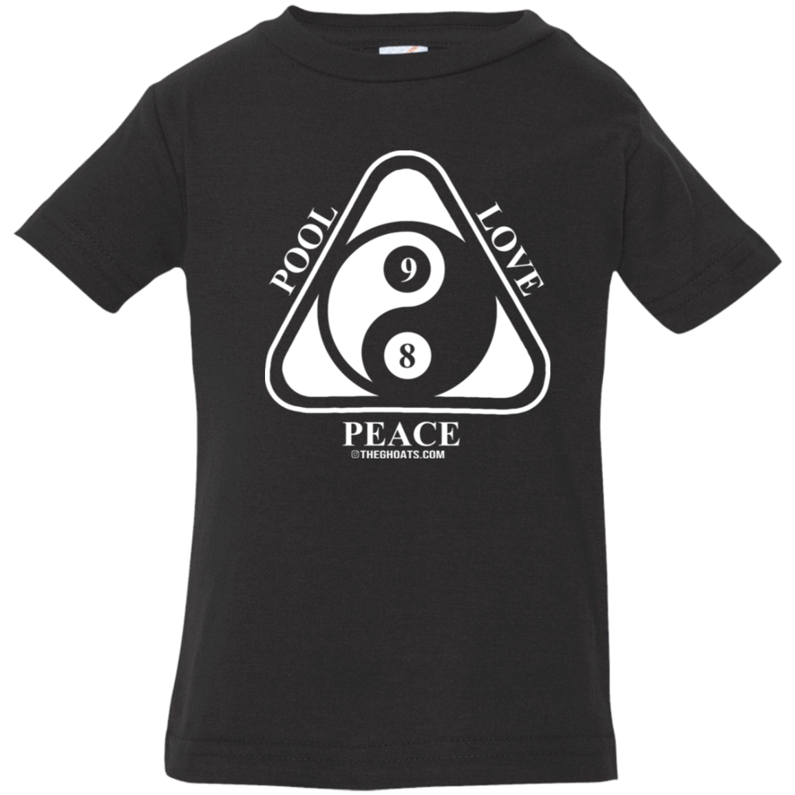 The GHOATS Custom Design #9. Ying Yang. Pool Love Peace. Infant Jersey T-Shirt
