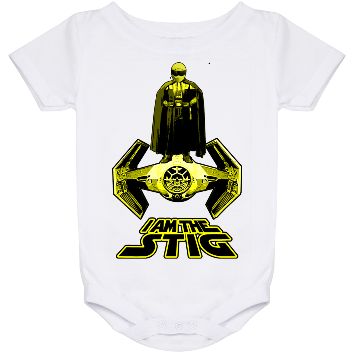 ArtichokeUSA Custom Design. I am the Stig. Vader/ The Stig Fan Art. Baby Onesie 24 Month