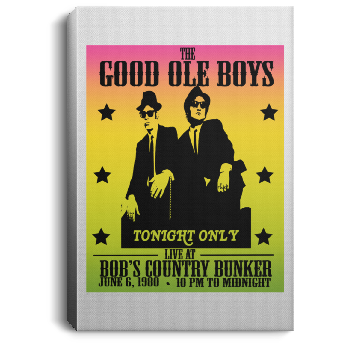 ArtichokeUSA Custom Design #42. The Good Ole Boys. Blues Brothers Fan Art. Portrait Canvas .75in Frame