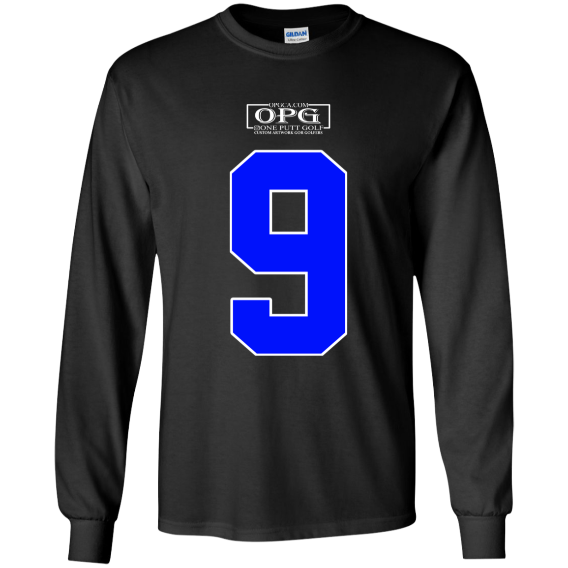 OPG Custom Design #17. Back 9. Youth 100% Cotton LS T-Shirt