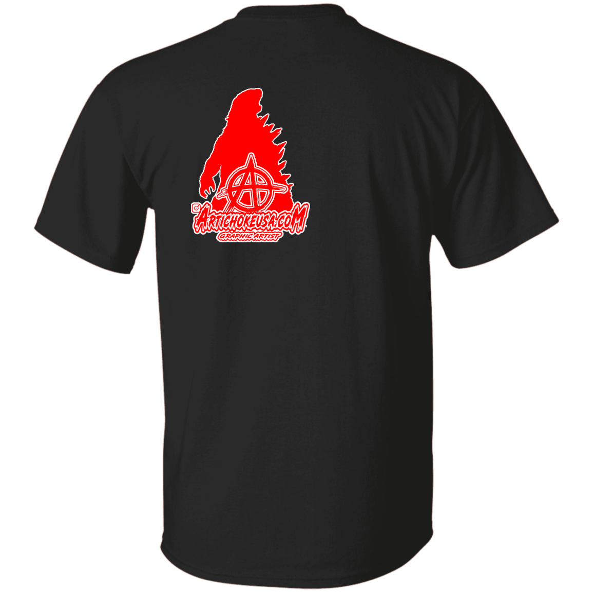 ArtichokeUSA Custom Design. Godzilla. Long Live the King. (1954 to 2019. 65 Years! Fan Art. 5.3 oz. T-Shirt