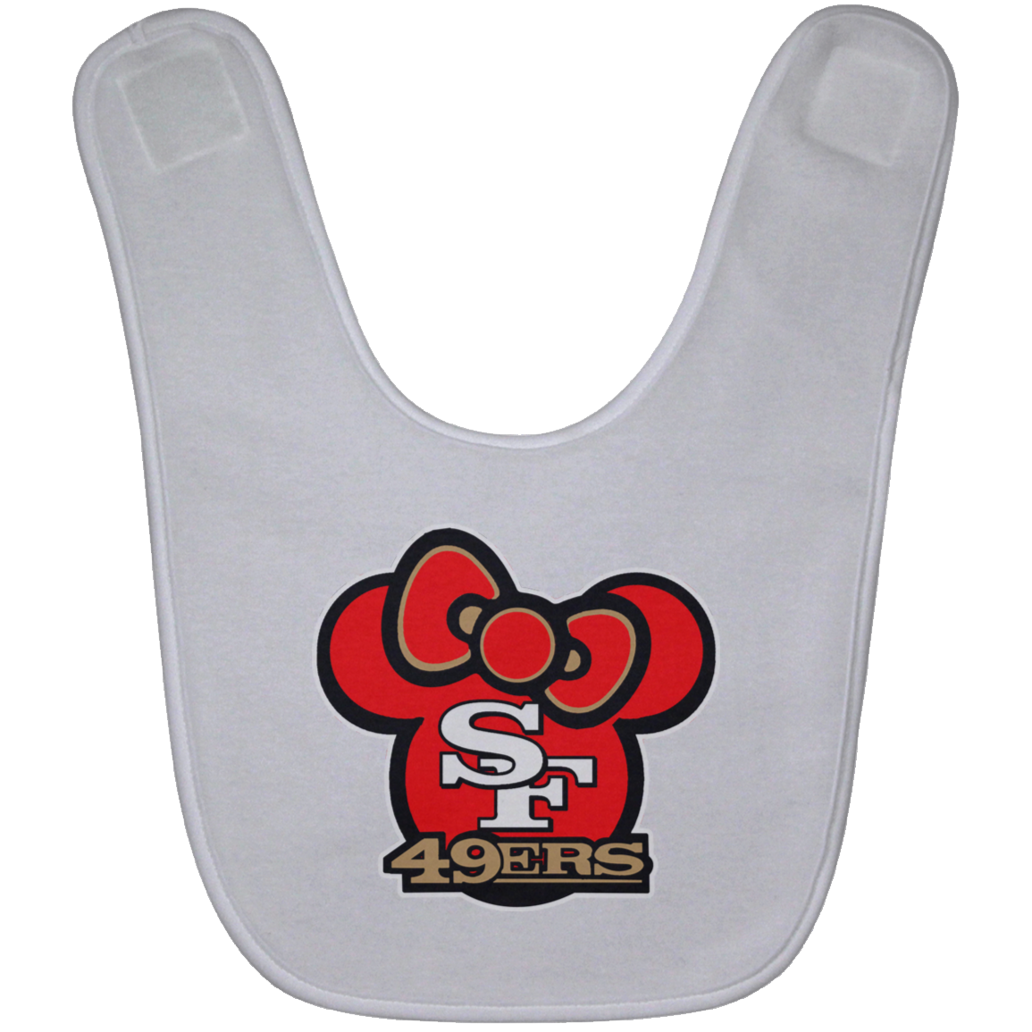 ArtichokeUSA Custom Design #51. Hello 49ers. SF 49ers/Hello Kitty Parody. TV Sports.  BABYBIB Baby Bib