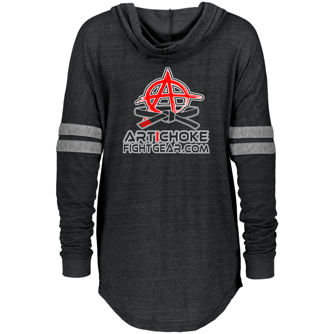 Artichoke Fight Gear Custom Design #12. Keep Calm and Shrimp Out. Ladies Hooded Low Key Pullover