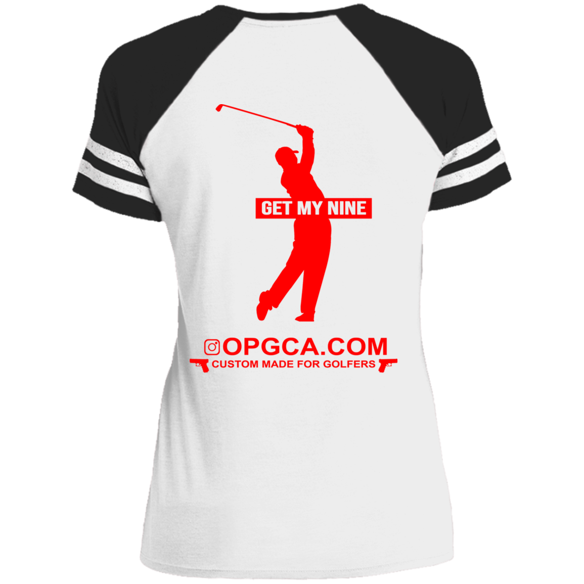 OPG Custom Design #16. Get My Nine.  Male Version. Ladies' Game V-Neck T-Shirt