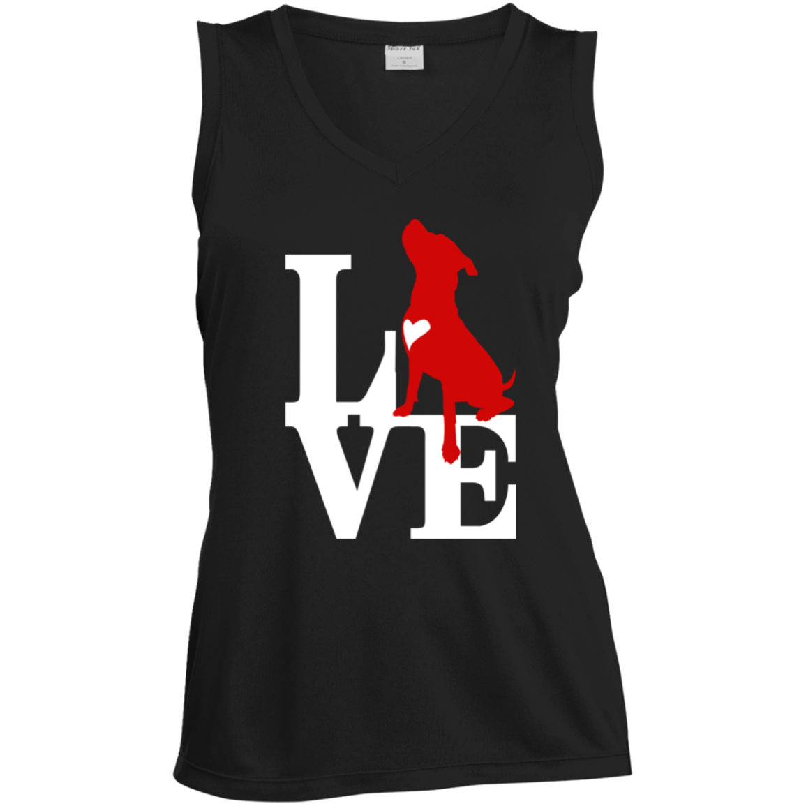 ArtichokeUSA Custom Design. Pitbull Love. Ladies' Sleeveless V-Neck