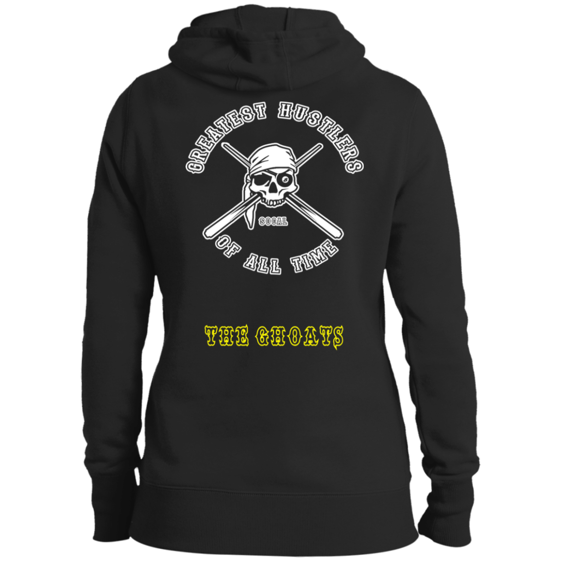 The GHOATS Custom Design. #4 Motorcycle Club Style. Ver 1/2. Ladies' Pullover Hoodie