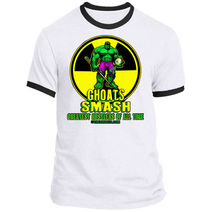 The GHOATS Custom Design. #13. GHOATS SMASH. Ringer Tee