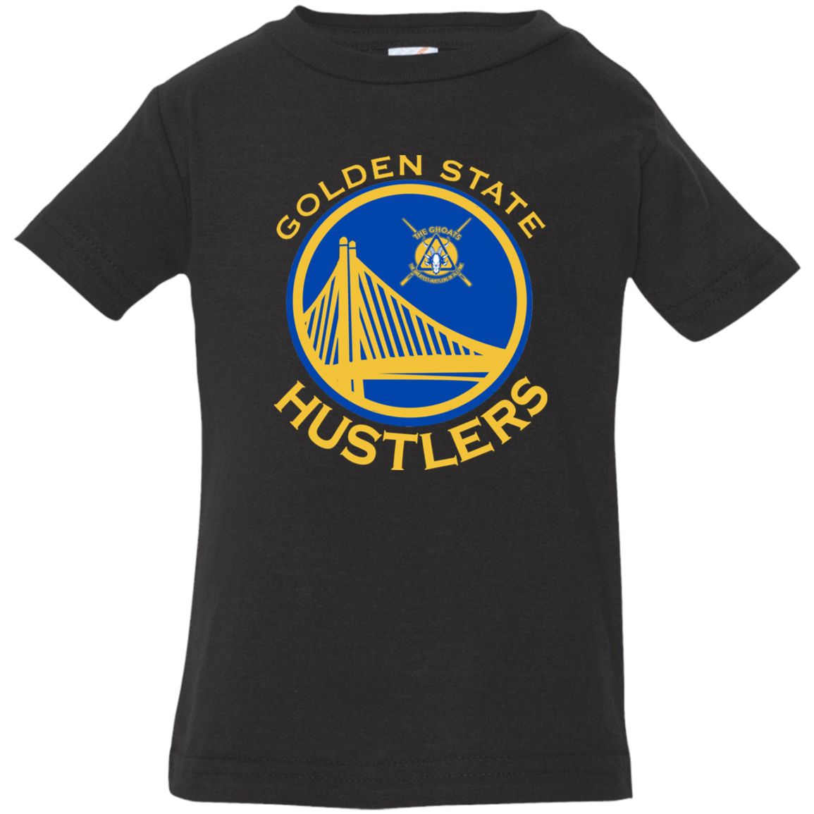 The GHOATS Custom Design. #12 GOLDEN STATE HUSTLERS.	Infant Jersey T-Shirt