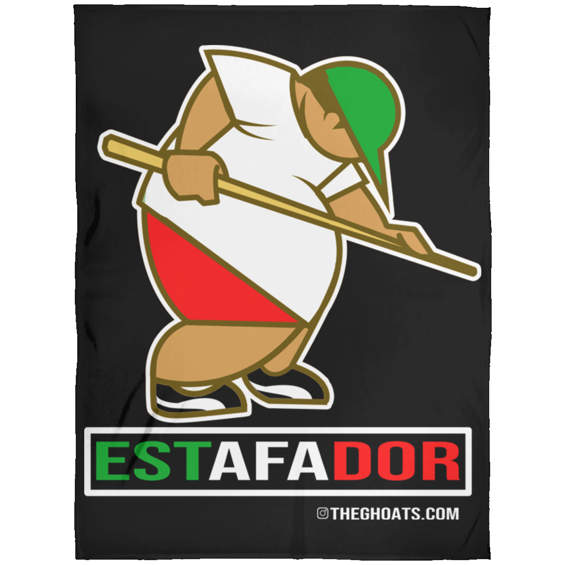 The GHOATS Custom Design. #30 Estafador. (Spanish translation for Male Hustler). Fleece Blanket 60x80