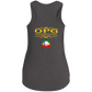 OPG Custom Design #22. One Putt / One Love Parody with Fan Art. Female Edition. Ladies' Perfect Tri Racerback Tank