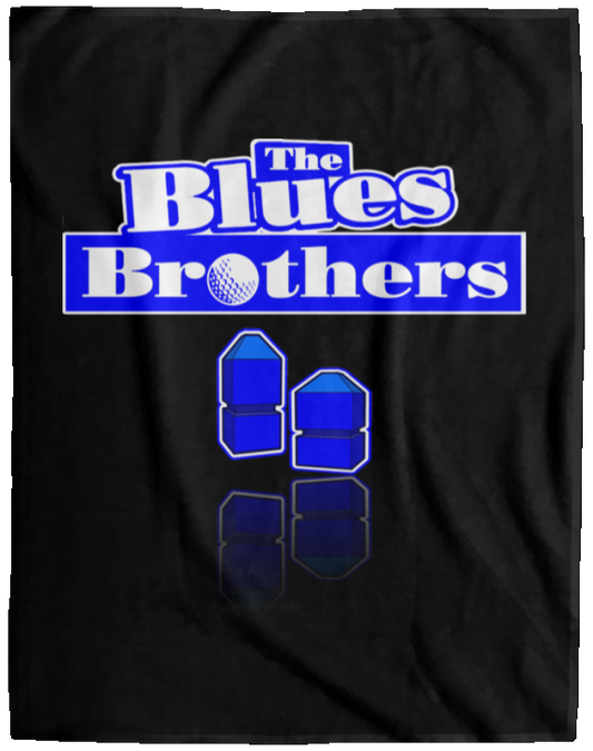 OPG Custom Design #3. Blue Tees Blues Brothers Fan Art. Cozy Plush Fleece Blanket - 60x80