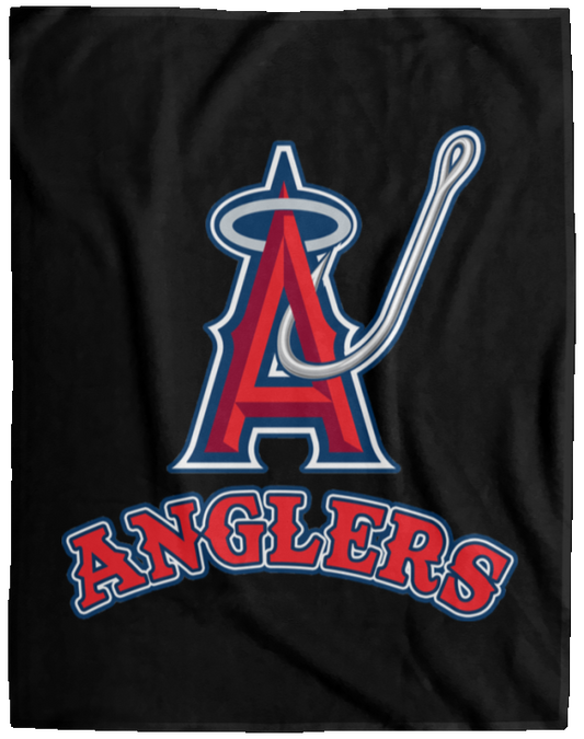 ArtichokeUSA Custom Design. Anglers. Southern California Sports Fishing. Los Angeles Angels Parody. Cozy Plush Fleece Blanket - 60x80