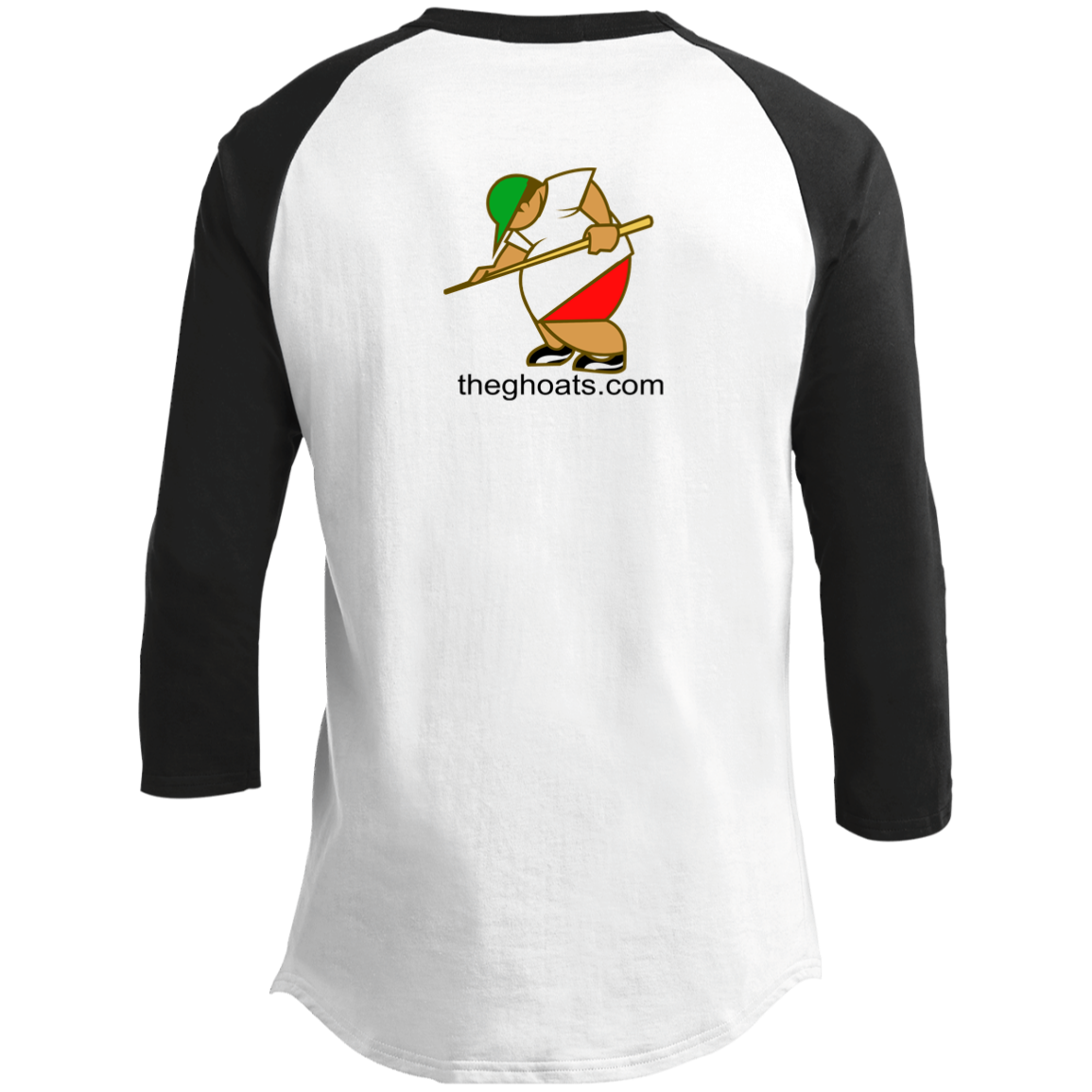 The GHOATS Custom Design. #30 Estafador. (Spanish translation for Male Hustler). Youth 3/4 Raglan Sleeve Shirt