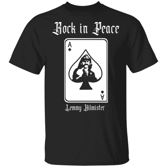 ArtichokeUSA Custom Design. Lemmy Kilmister "Ace of Spades" Tribute Fan Art Version 2 of 2. Youth 5.3 oz 100% Cotton T-Shirt