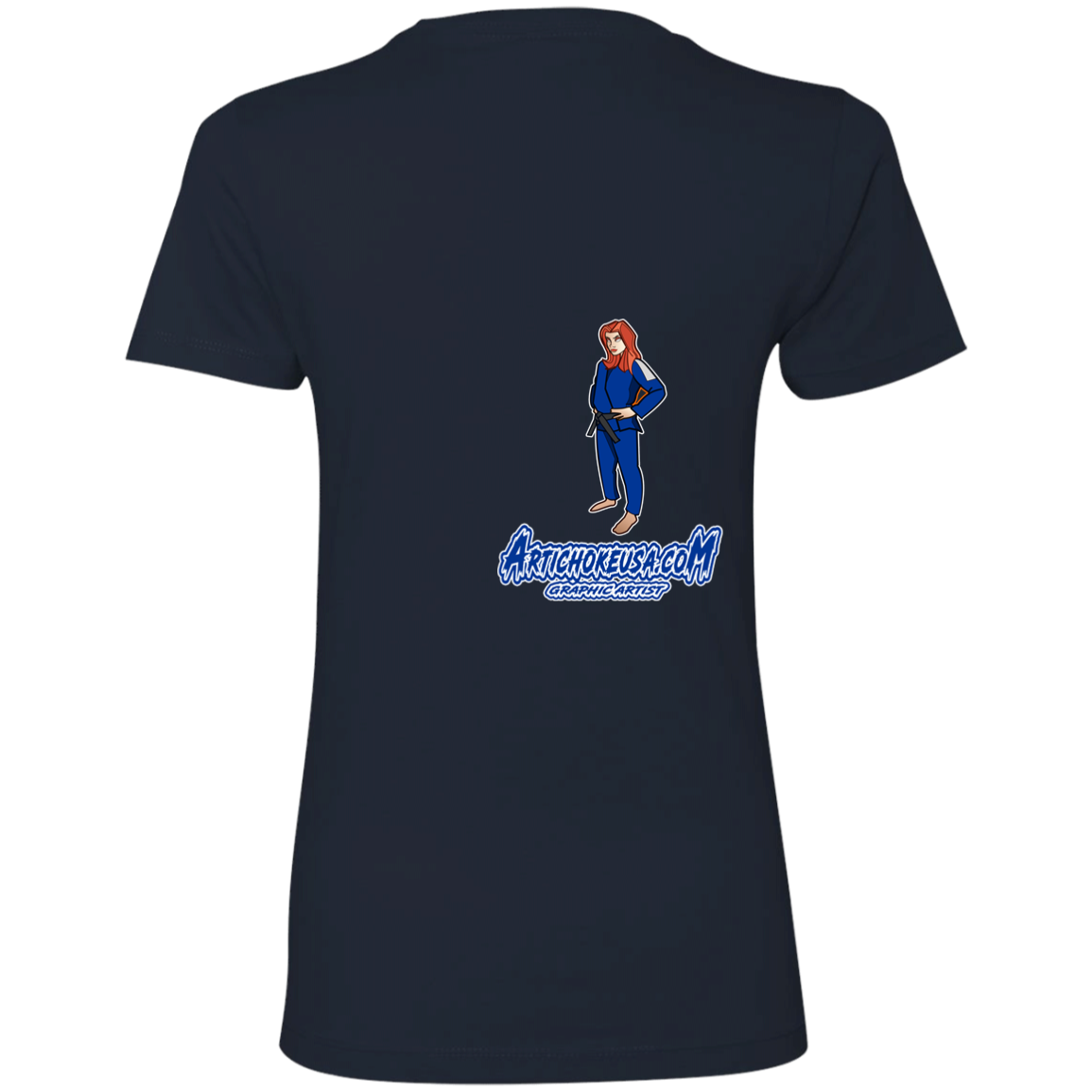 ArtichokeUSA Character and Font design. Let's Create Your Own Team Design Today. Amber. Ladies' Boyfriend T-Shirt