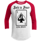 ArtichokeUSA Custom Design. Lemmy Kilmister "Ace of Spades" Tribute Fan Art Version 2 of 2. 3/4 Raglan Sleeve Shirt