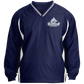 Embroidered Tipped V-Neck Windshirt