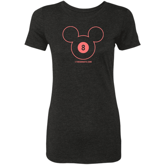 The GHOATS Custom Design #19. Look at the back. Mickey Hustle. Mickey Fan Art. Ladies' Ultra Soft Triblend T-Shirt