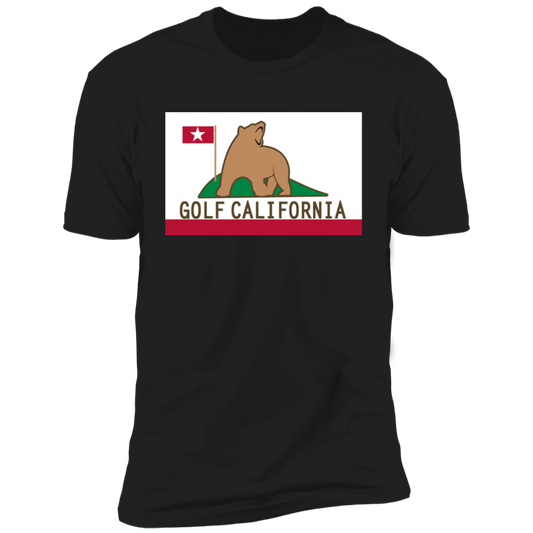 OPG Custom Design #14. Golf California. California State Flag. 100% Ring Spun Cotton T-Shirt
