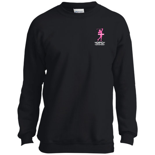 OPG Custom Design #16. Get My Nine. Female Version. Youth Crewneck Sweatshirt