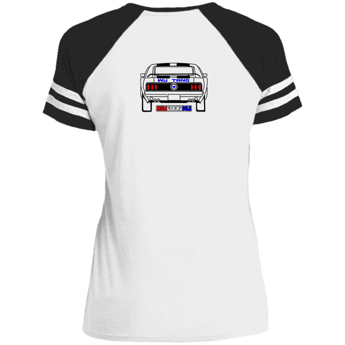 ArtichokeUSA Custom Design. Merican Muscle. Wu-Tang / Mustang Parody. Ladies' Game V-Neck T-Shirt
