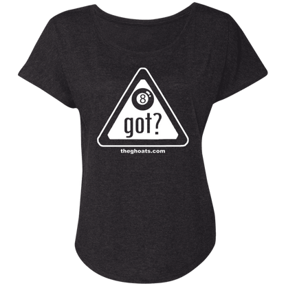 The GHOATS Custom Design. #40 Got Game? / Guess Not. Ladies' Triblend Dolman Sleeve
