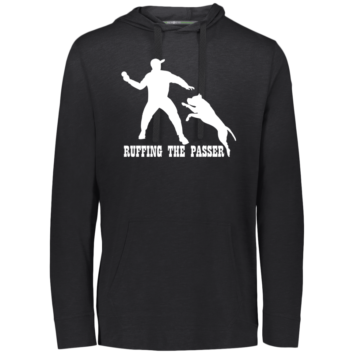 ArtichokeUSA Custom Design. Ruffing the Passer. Pitbull Edition. Male Version. Eco Triblend T-Shirt Hoodie