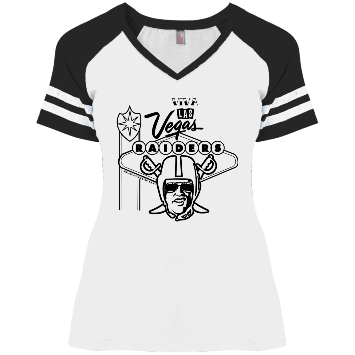 ArtichokeUSA Custom Design. Las Vegas Raiders. Las Vegas / Elvis Presley Parody Fan Art. Let's Create Your Own Team Design Today. Ladies' Game V-Neck T-Shirt