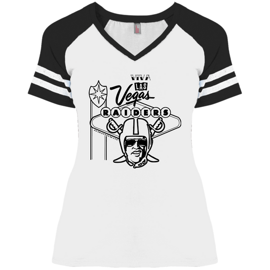 ArtichokeUSA Custom Design. Las Vegas Raiders. Las Vegas / Elvis Presley Parody Fan Art. Let's Create Your Own Team Design Today. Ladies' Game V-Neck T-Shirt