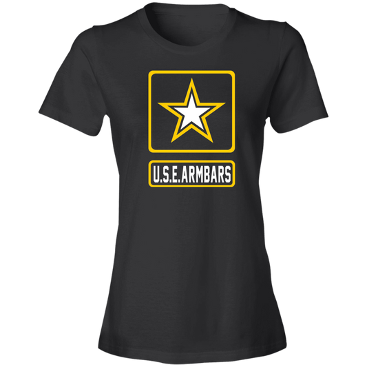 Artichoke Fight Gear Custom Design #8. USE ARMBARS. US Army Parody. Ladies' 100% combed ringspun cotton