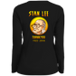 ArtichokeUSA Character and Font design. Stan Lee Thank You Fan Art. Let's Create Your Own Design Today. Ladies' Moisture-Wicking Long Sleeve V-Neck Tee
