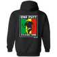 OPG Custom Design #22. One Putt / One Love Parody with Fan Art. Male Edition. Zip Up Hooded Sweatshirt