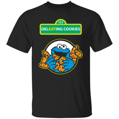 ArtichokeUSA Custom Design #55. DelEATing Cookes. IT humor. Cookie Monster Parody. Basic 100% Cotton T-Shirt