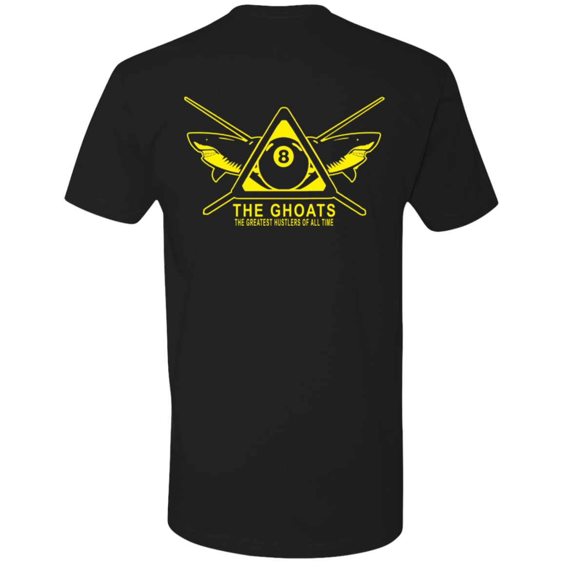 The GHOATS Custom Design #35. Beware of Sharks. Shoot at Your Own Risk. Next Level Ultra Soft Fitted T-Shirt