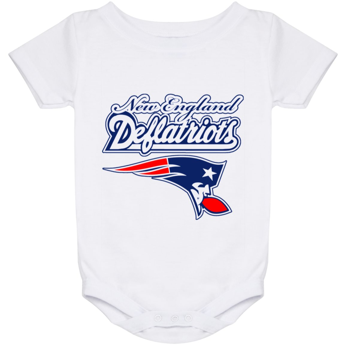 ArtichokeUSA Custom Design. New England Deflatriots. New England Patriots Parody. Baby Onesie 24 Month