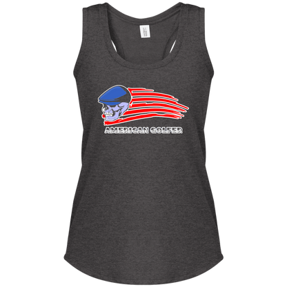 OPG Custom Design #12. Golf America. Male Edition. Ladies' Perfect Tri Racerback Tank