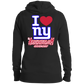 ArtichokeUSA Custom Design. I heart New York Giants. NY Giants Football Fan Art. Ladies' Pullover Hooded Sweatshirt