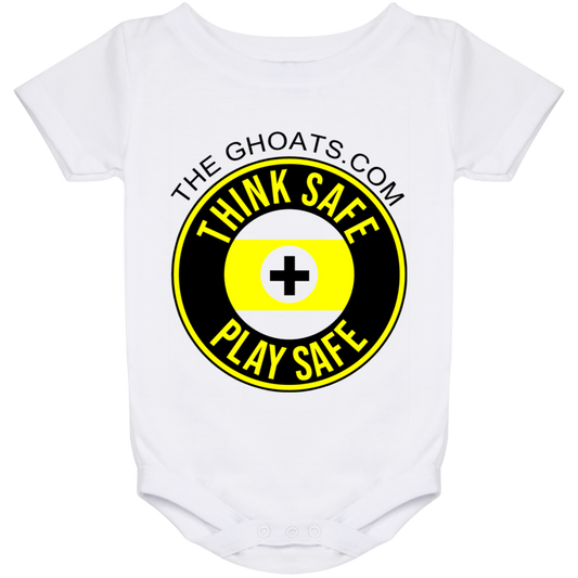 The GHOATS Custom Design. #31 Think Safe. Play Safe. Baby Onesie 24 Month