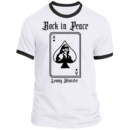 ArtichokeUSA Custom Design. Lemmy Kilmister "Ace of Spades" Tribute Fan Art Version 2 of 2. Ringer Tee